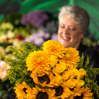 Keuze bloemist gele bloemen